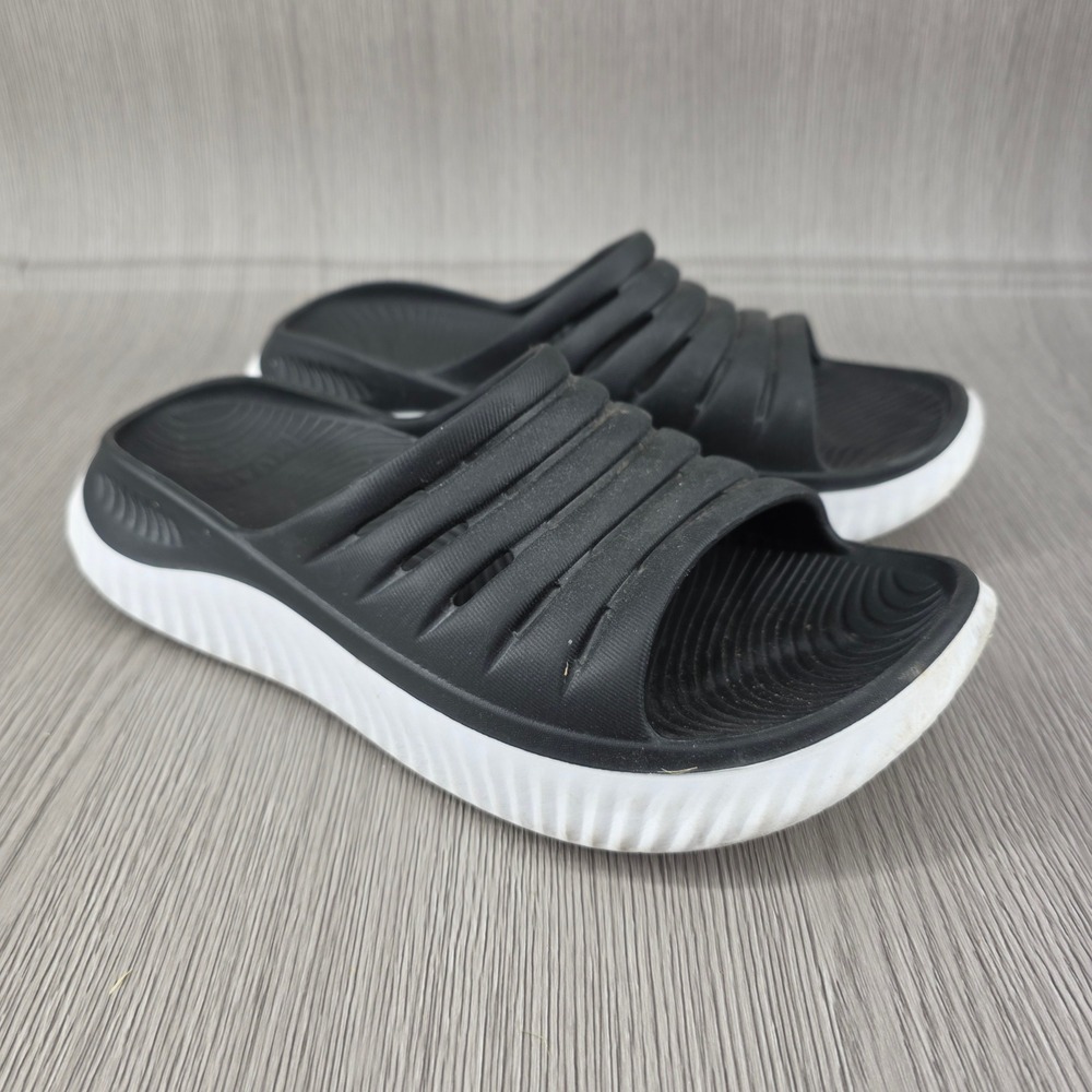 Kuailu Shoes Womens Size 9 Recovery Slide Sandals Black White